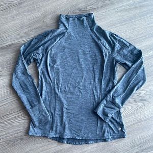 Layer 8 Grey Mock Neck Workout Top